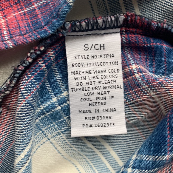 Ci Sono by Cavalini 100% Cotton Button Down Plaid Collection - Picture 5 of 7